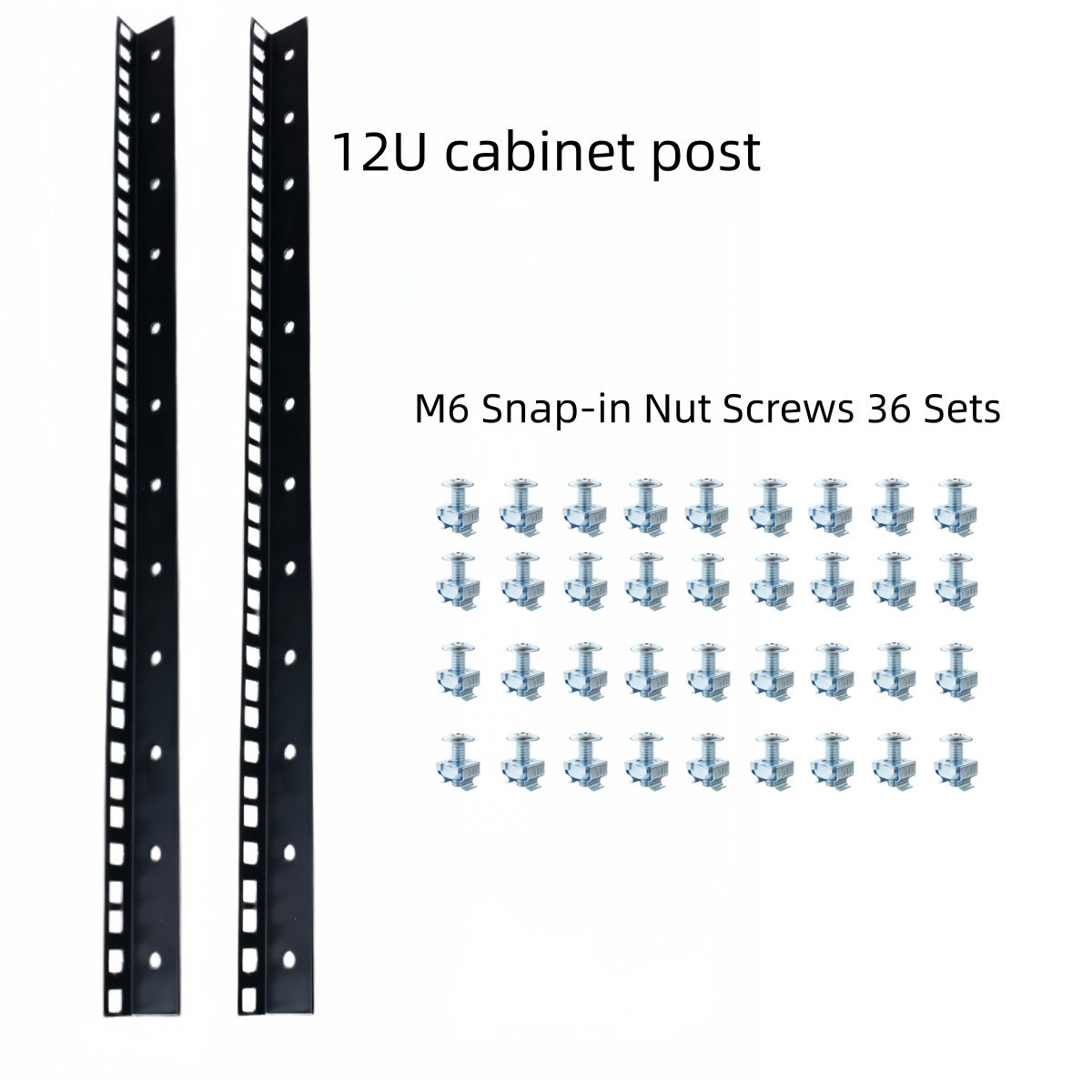 Screw Organizer Kit - Комплект колонн для 19-дюймового 12U шкафа,