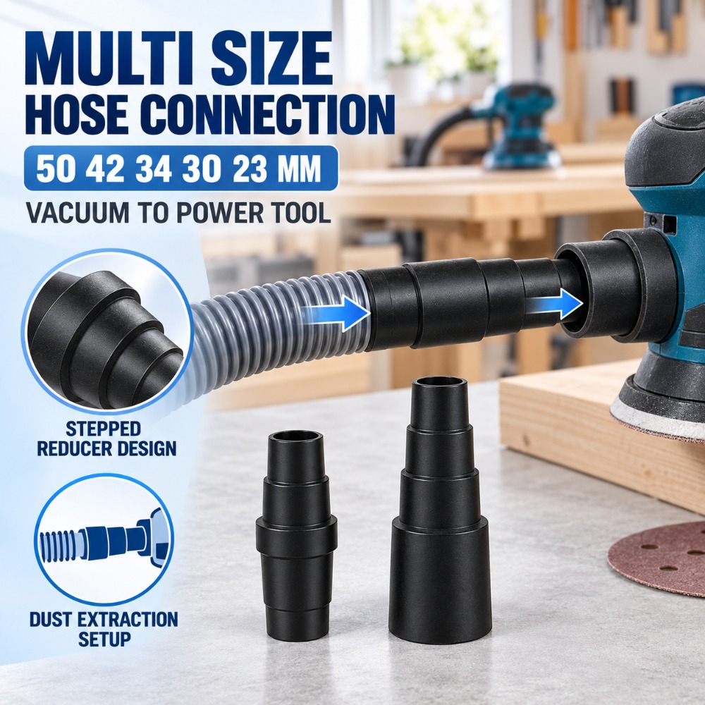Power Tools In Workshop - Комплект переходников для шланга пылесоса 50